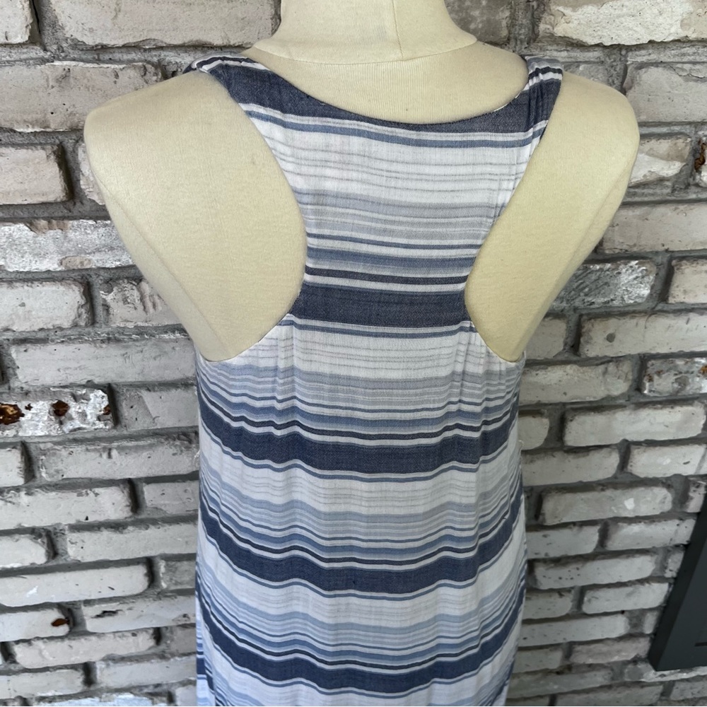 Cloth & Stone maxi blue stripped summer dress - Picture 5 of 7